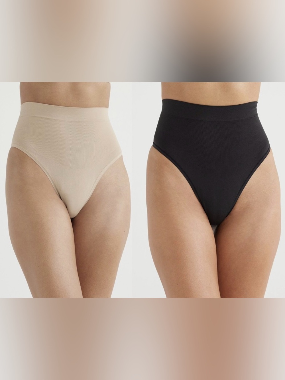 Seamless Mid-Rise Shaping Thong - 2 Pack